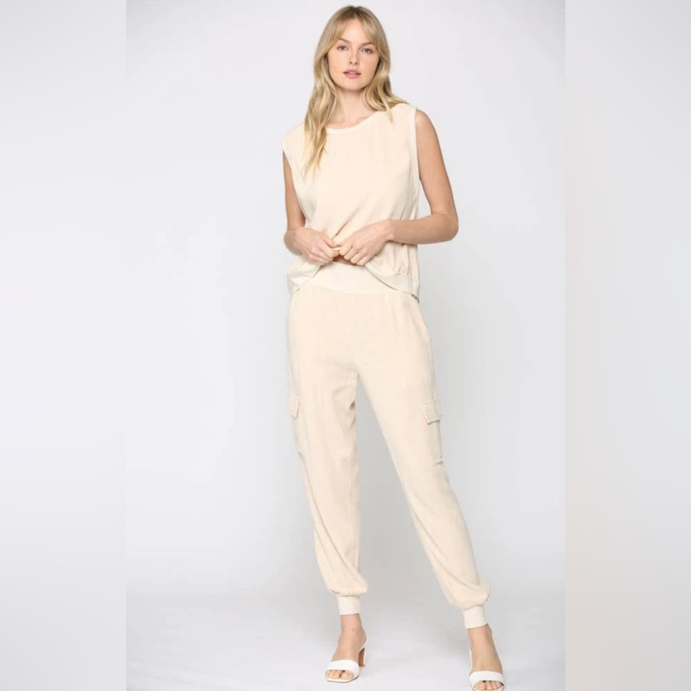 Fate Linen Cargo Jogger Set